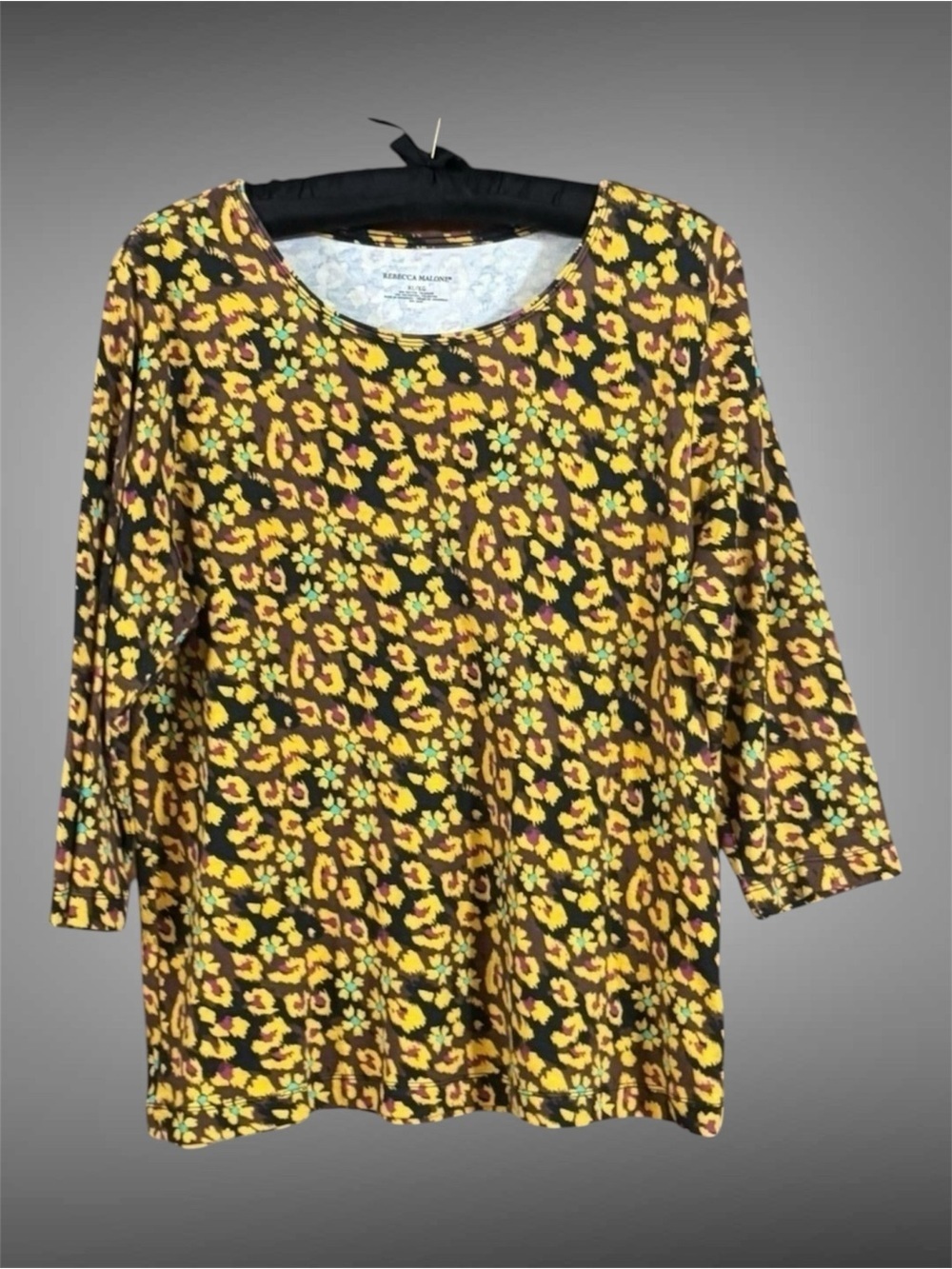 REBECCA MALONE ANIMAL PRINT TOP SIZE XL